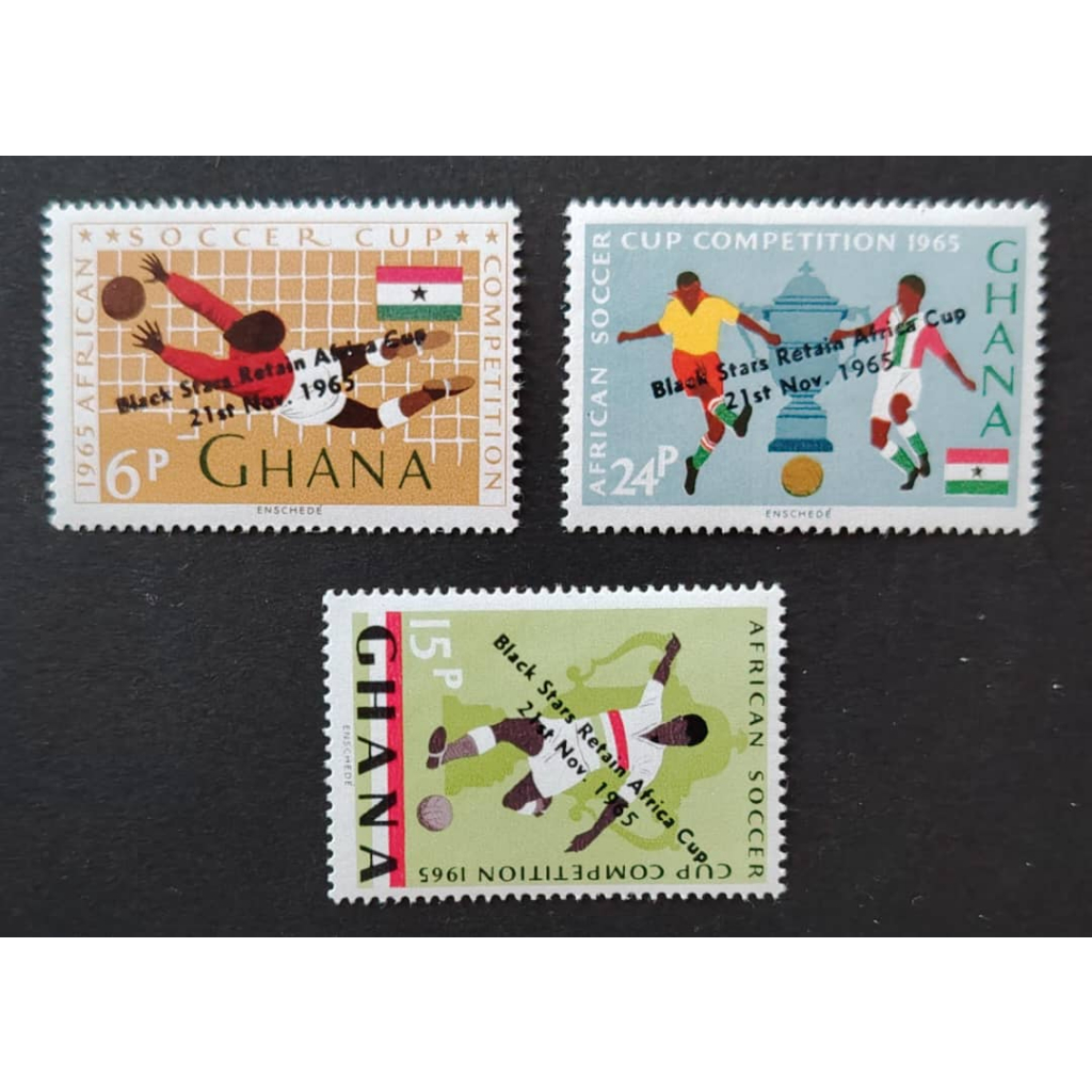GHANA, 1966 "Black Stars" Victory in Football Cup Competition , MINT, COMPLETE SET