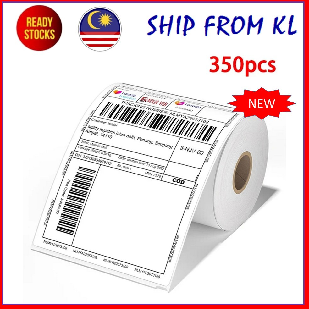 A6 สติ๊กเกอร์ความร้อน AWB /Air Waybill/ ม้วนกระดาษความร้อน/ AWB จัดส่ง Courier / บันทึกการฝากขาย
