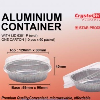 ภาชนะบรรจุอาหารอลูมิเนียมรูปไข่ 6301P// 一 Assudeaquick 6301P
