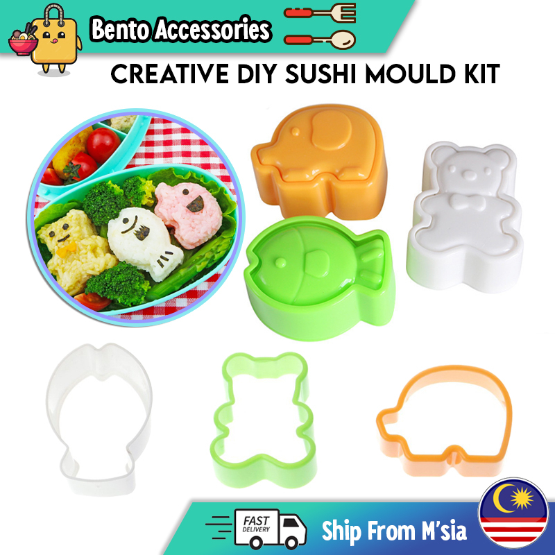 [อุปกรณ์เสริม Bento] แม่พิมพ์ข้าวน่ารัก 3 ชิ้นข้าว Mould อุปกรณ์เสริม Bento Onigiri Mould บทที่ 便Loc