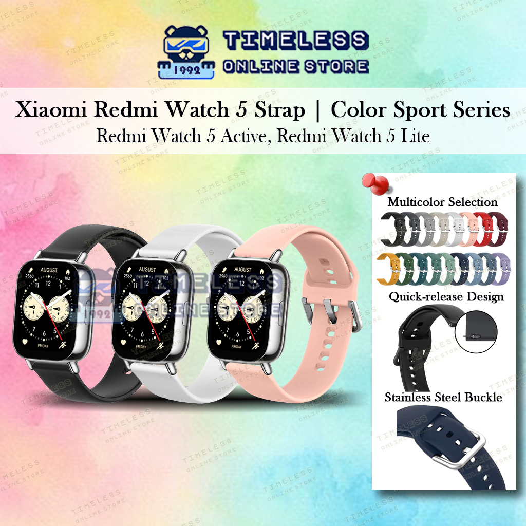🇲🇾 สาย Xiaomi Redmi Watch 5 Active / 5 Lite, สายสปอร์ตสี 22 มม., หัวเข็มขัดสแตนเลส (Xiao Mi 5active 