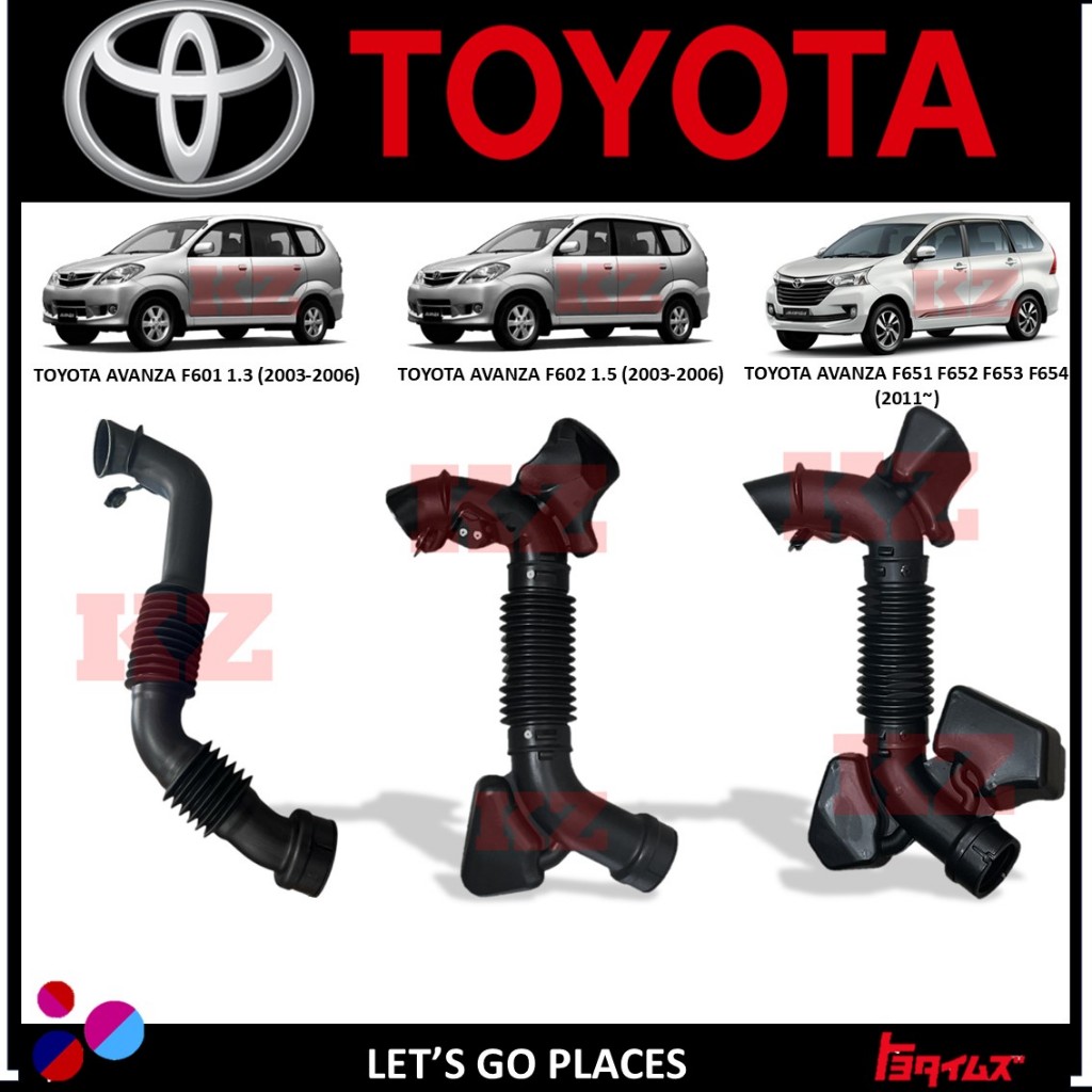 TOYOTA AVANZA F601 F602 F603 F651 F652 F653 F654 2007-2020 ท่อไอดี AIR CLEASER ท่อ F700 RUSH