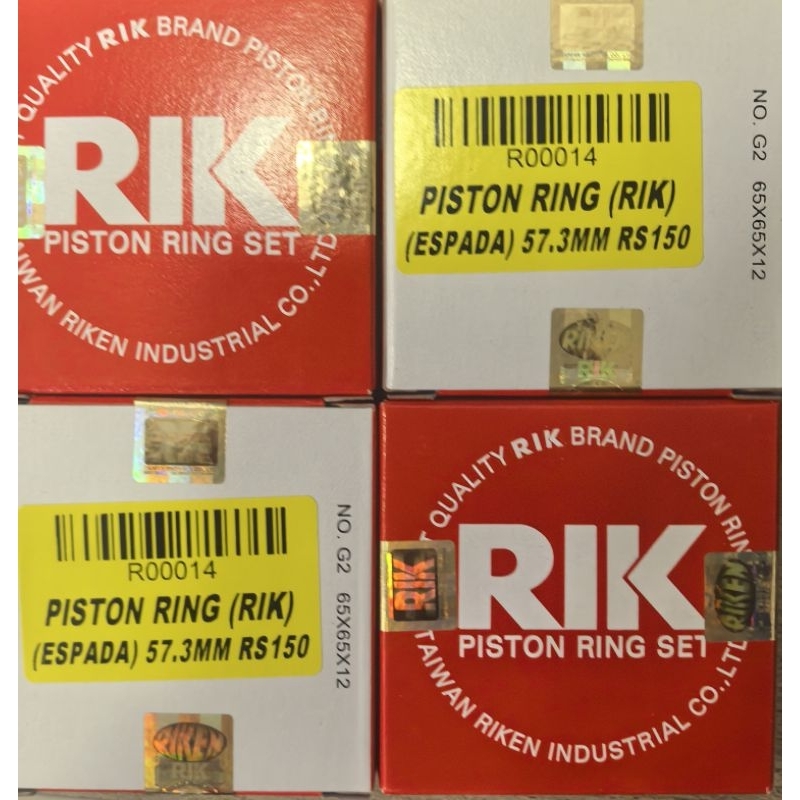 RIK JAPAN -HONDA RS150 RSX150 PISTON RING ขนาดมาตรฐาน (57.3MM) -100 % ผลิตภัณฑ์ RIK JAPAN