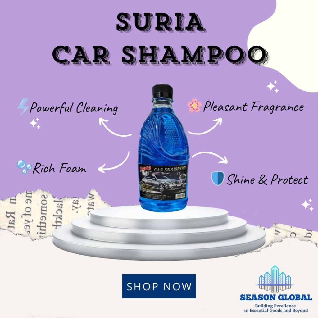 แชมพูล้างรถ Suria (1 ลิตร) Syampu Cuci Kereta Suria (1 ลิตร)