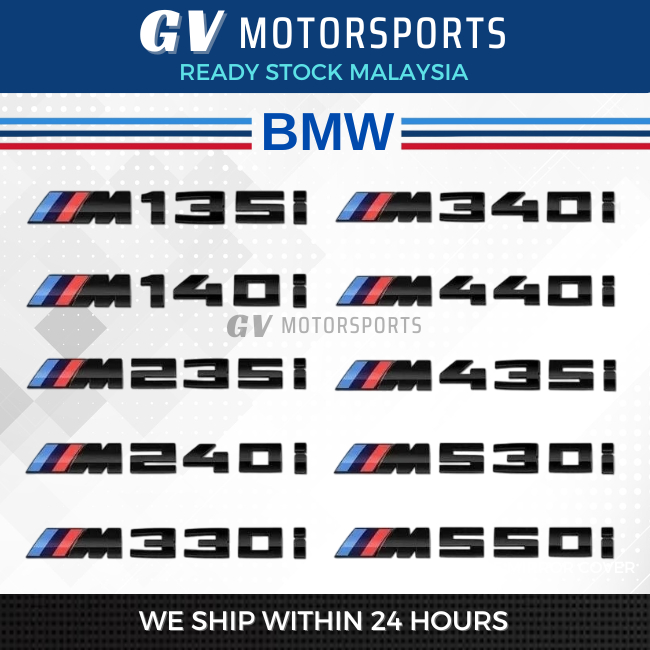BMW ป้ายสัญลักษณ์โลโก้ด้านหลัง M โลโก้ M125i M135i M140i M235i M240i M320i M330i M340i M350i M440i M