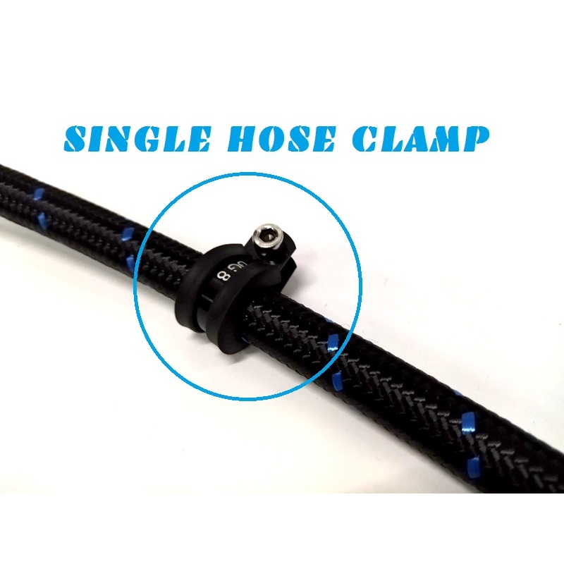 FRP แคลมป์ท่อ AN6 AN8 AN10 P แคลมป์เดี่ยวพร้อมเบาะยางถักที่ยึดท่อ