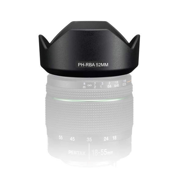 เลนส์ Sun Shade PH-RBA 52 มม.สําหรับ SMC Pentax DA 18-55 มม.f/3.5-5.6 AL เลนส์ K5/K5II/K7/K30/K100D/