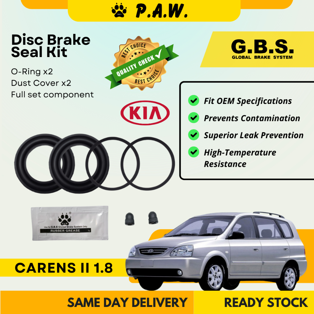 0K9B0-49-990X GBS (REAR) ชุดซีลดิสก์เบรก - Kia Carens II 1.8 2002~2006 (HALF SET)