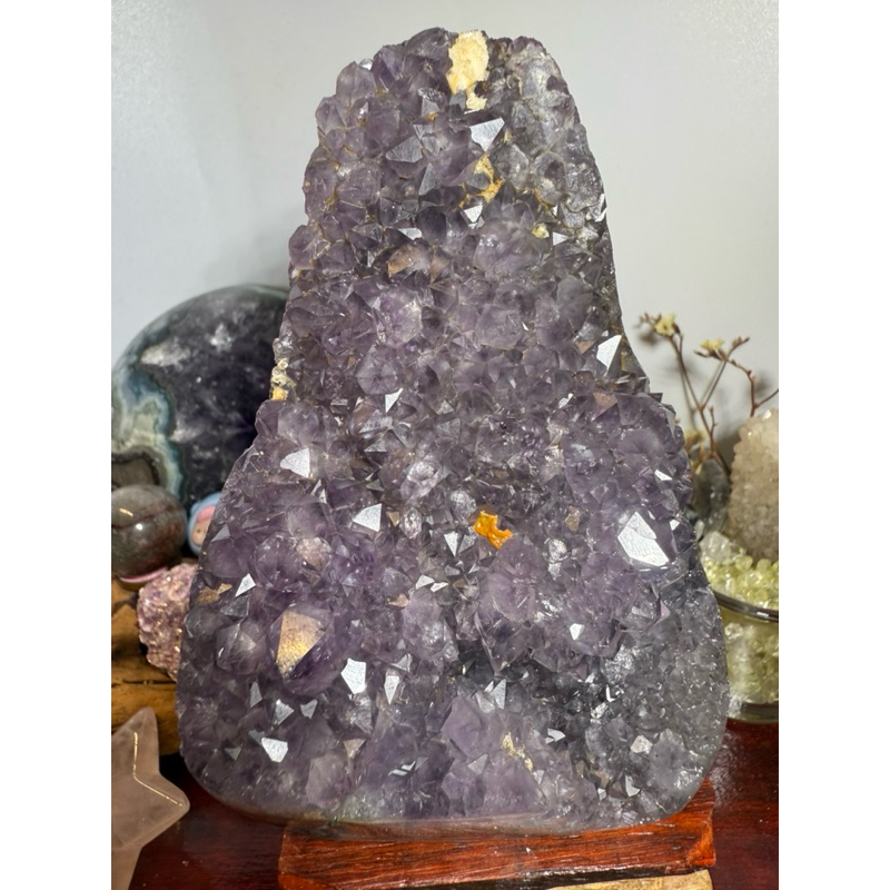 4U Crystal-B55-9🍀🍀紫คริสตัล Amethyst Quartz Geode (กีฬา)) 🍀🍀