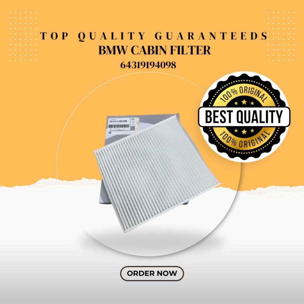 64319194098 CABIN กรองอากาศ BMW X5 X6 E70 E71 F15 F16 M57 N52 N54 N55 N57 N62 N63 S63 64316945596