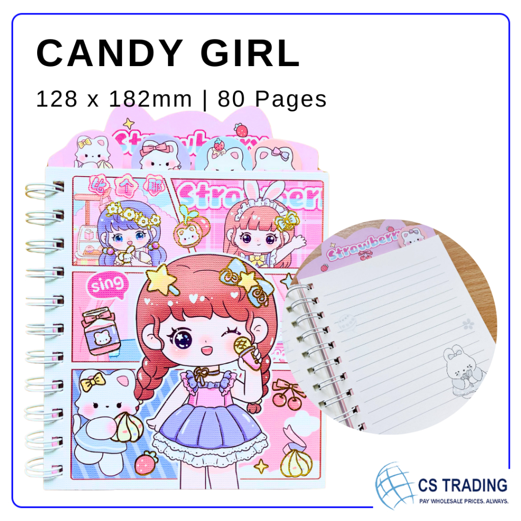 สมุดโน๊ตอนิเมะ B6 80 หน้า / Journal / Note Book / Buku Nota Line