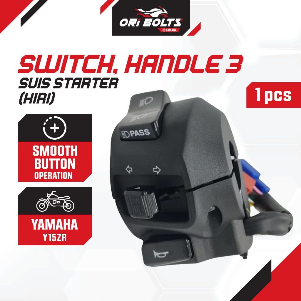 2PV-H3973-00 Yamaha Y15 V2 สวิตช์จับซ้าย Suis สัญญาณฮอร์น Kiri High Beam Atas Bawah