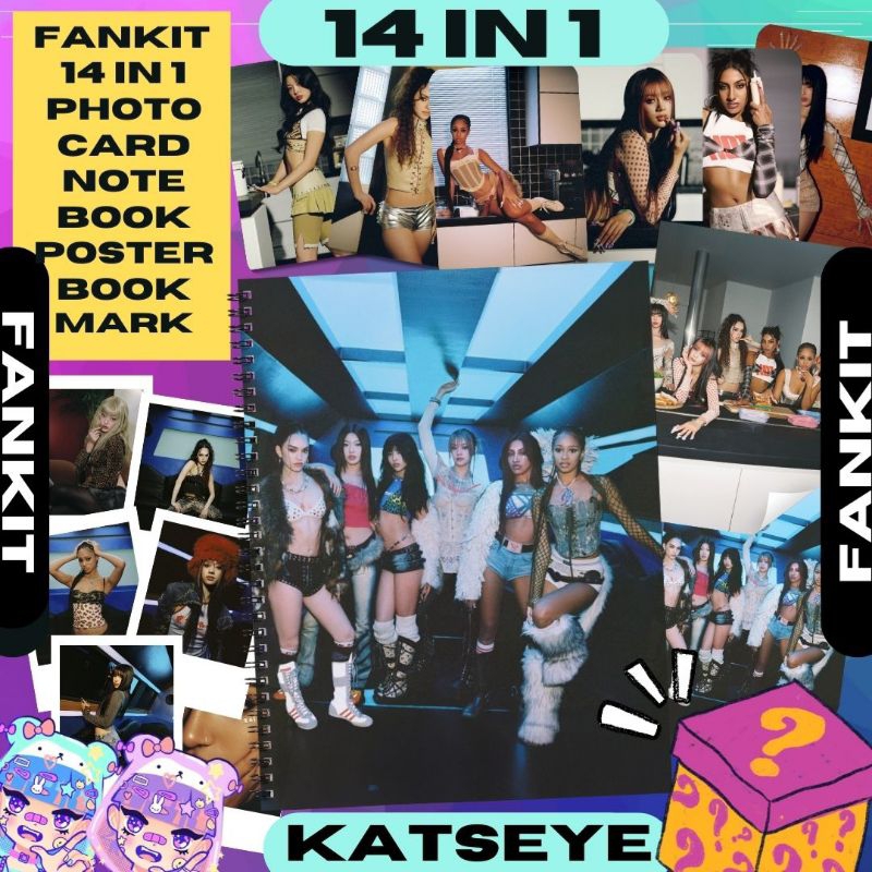 [KATSEYE] 14IN1 KATSEYE GNARLY ชุดโปสเตอร์โฟโต้การ์ดโน้ตบุ๊ก