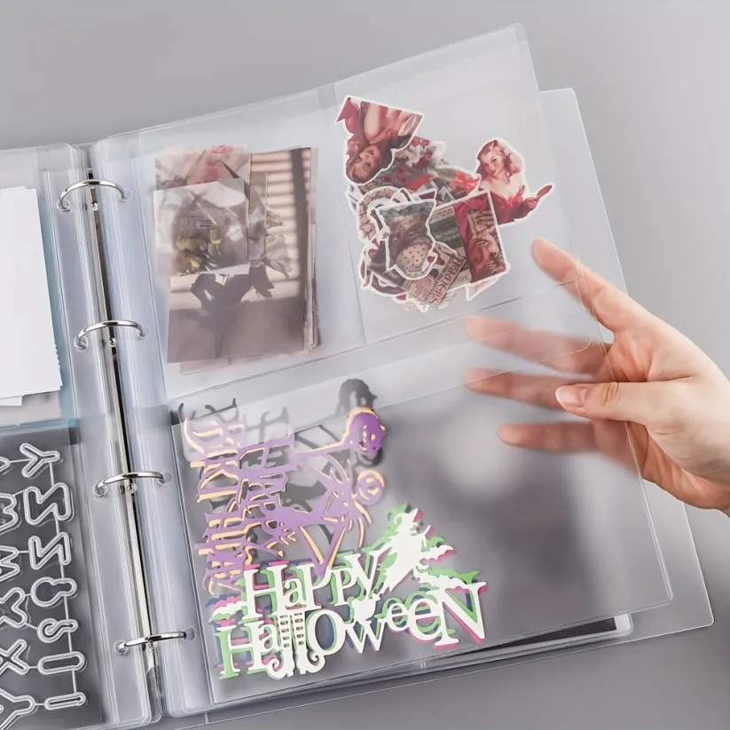 PVC A4 ขนาด Binder กระเป๋าสําหรับ 3 หรือ 4 แหวน Clear Binder โฟลเดอร์สําหรับ A4 ประเภทโน้ตบุ๊ค Binde