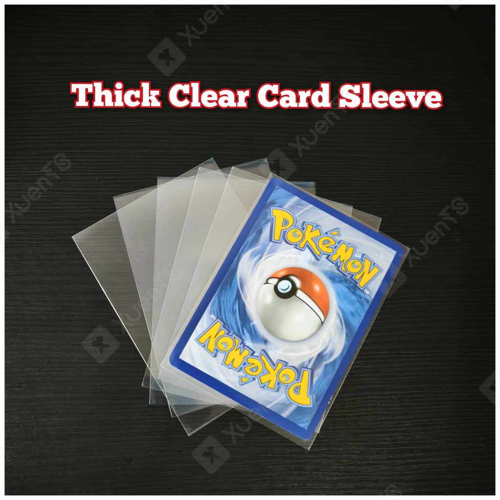 ปลอกการ์ดใสหนา 50 ชิ้นปลอกการ์ด POKEMON ONEPIECE Yugioh KPOP TCG CCG ปลอกการ์ด 海明透卡膜 50 ชิ้น王