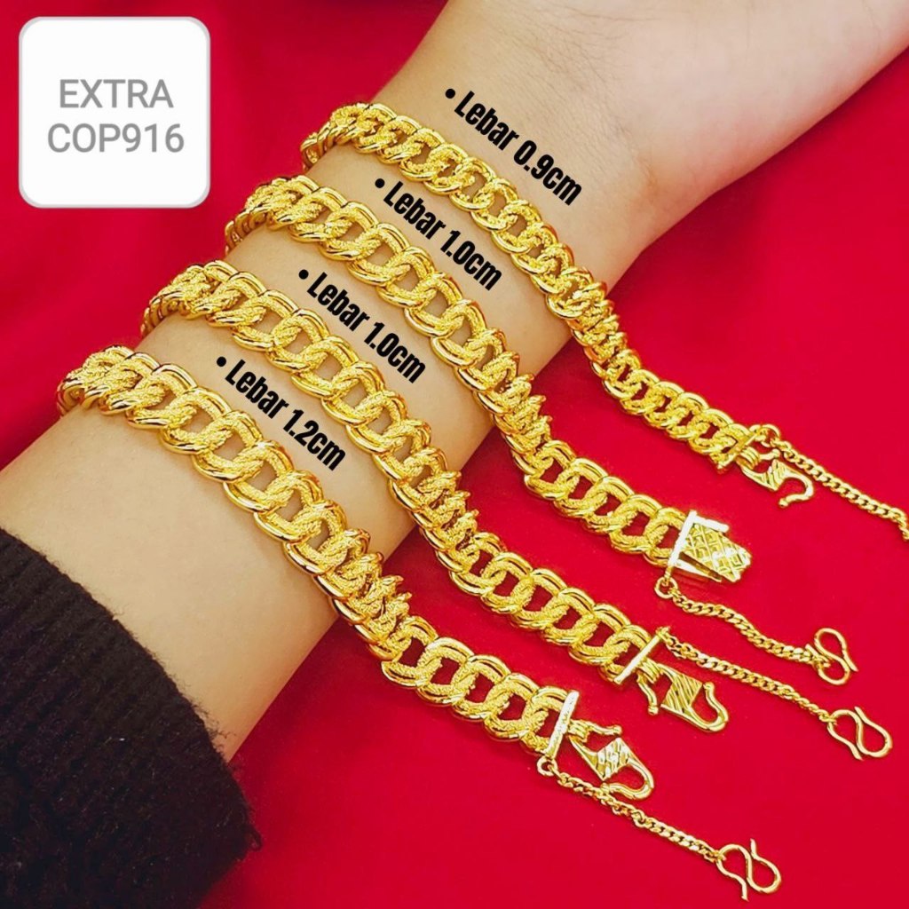 NEW สร้อยข้อมือ Coco Padu ผู้ใหญ่ 24k Gold Titanium Gold Bangkok Gold 2025 A16
