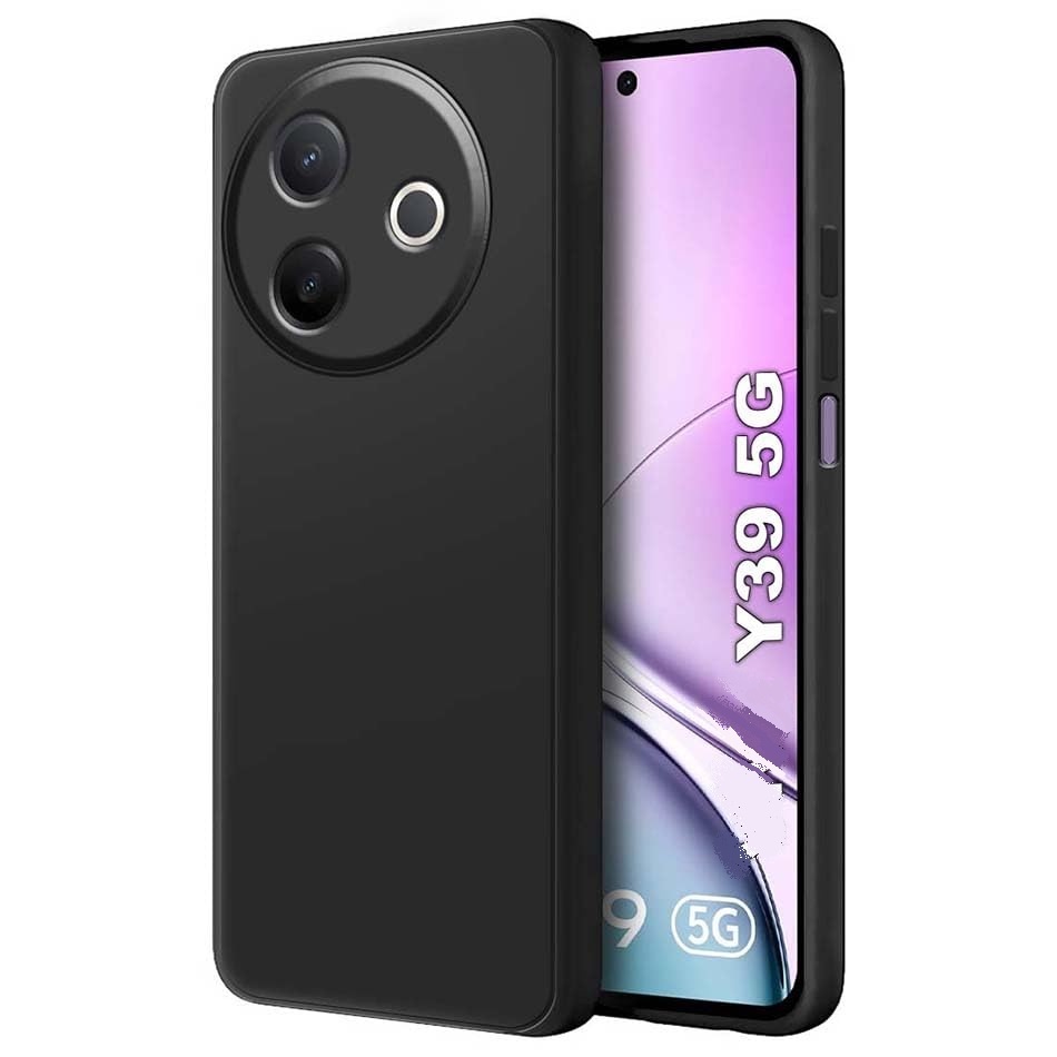 VIVO Y39 5G VIVO Y29 4G Matte Black TPU Case Soft Back ฝาครอบป้องกันปลอก