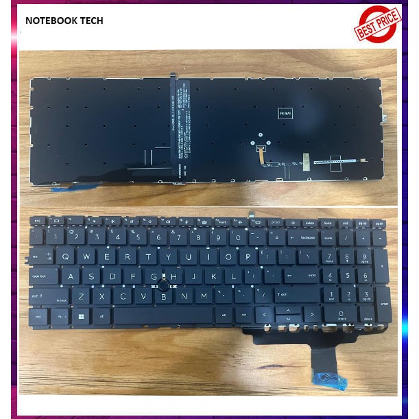 HP ELITEBOOK 850 G7 855 G7 L89916-001 คีย์บอร์ด US BACKLIT ไม่มีกรอบแป้นพิมพ์แล็ปท็อป