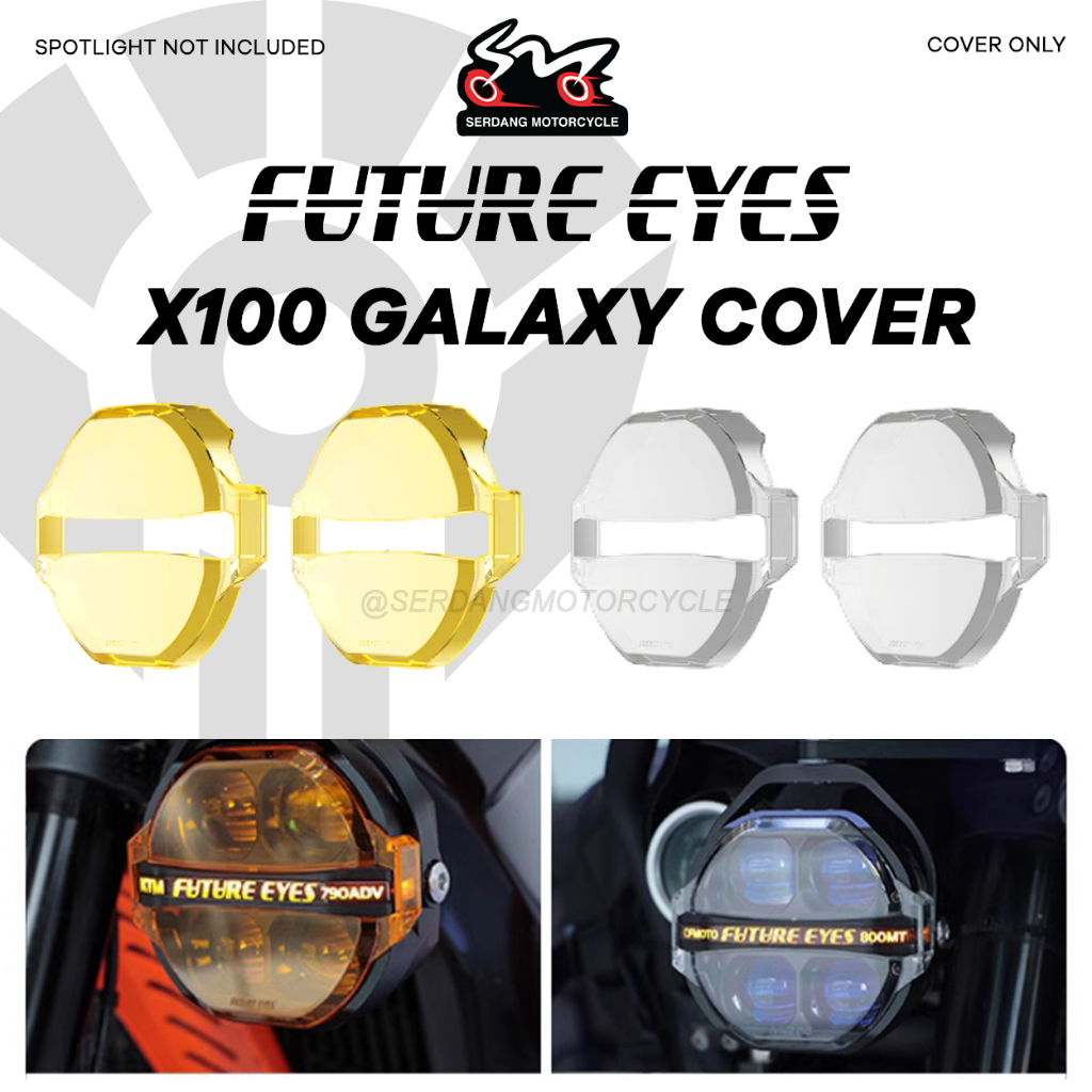 FUTURE EYES X100 ฝาครอบเลนส์ไฟหน้า LED มอเตอร์รถจักรยานยนต์ไฟตัดหมอกอุปกรณ์เสริม