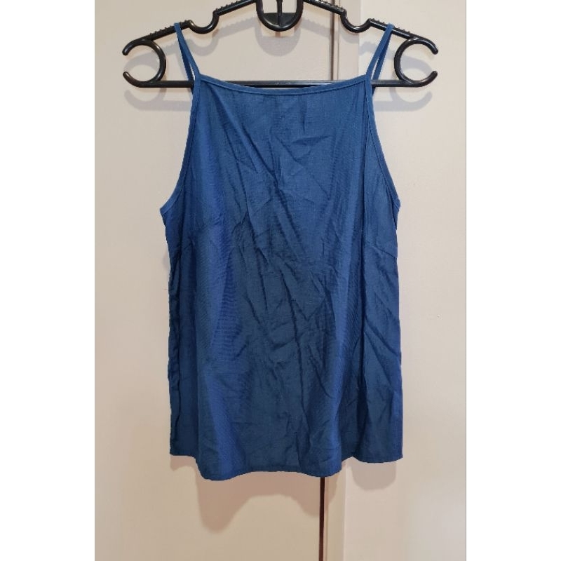 เสื้อเบลาส์สปาเก็ตตี้สีน้ําเงิน Zalora