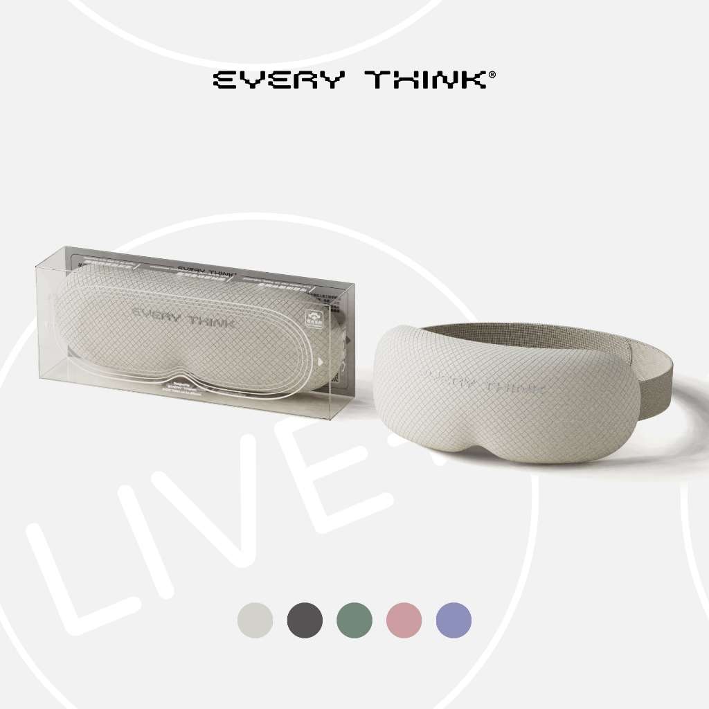 EVERYTHINK VE2 3D Blackout Sleep Mask, White | Eye Cover For Sleeping Penutup Mata Tidur 眼罩睡覺觉眠