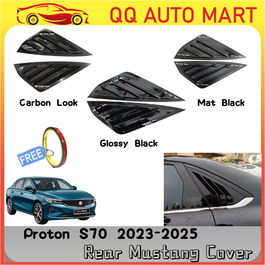 Proton S70 Window Cover Proton S70 Mustang Style Window Cover Proton S70 Rear Window Side Cover