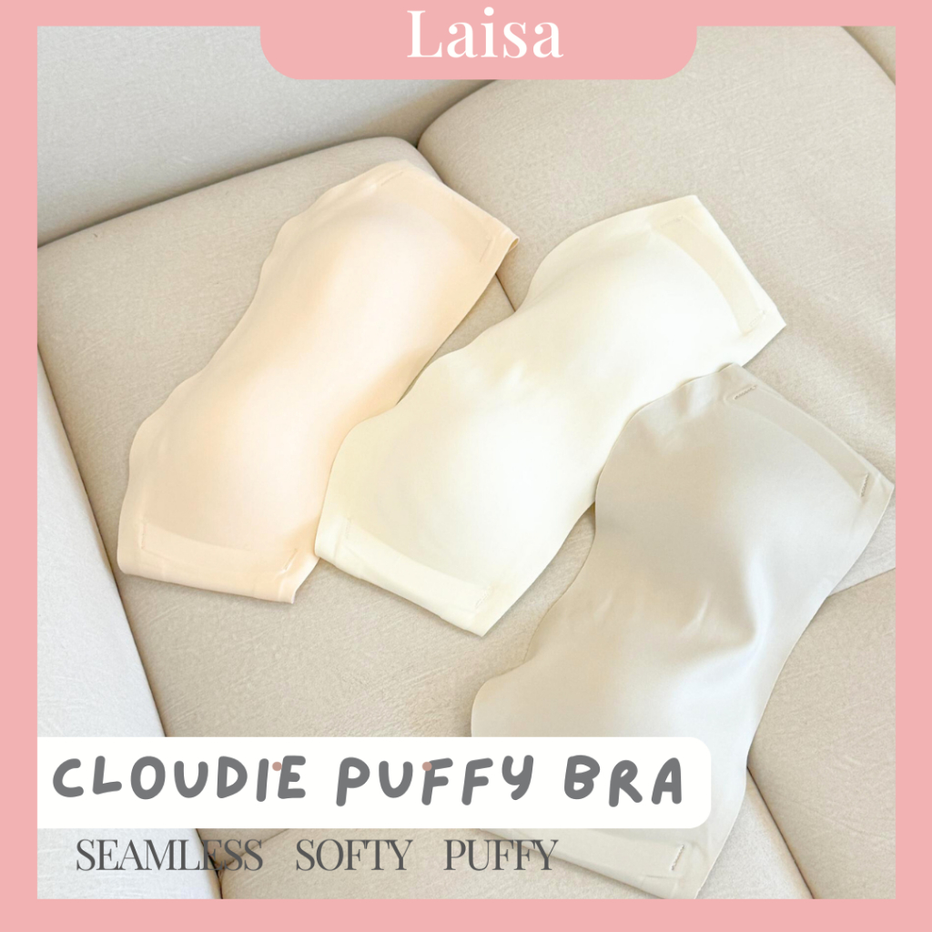 Laisa Cloudie Puffy Bra - Seamless Everyday T shirt Bra (สายถอดออกได้)