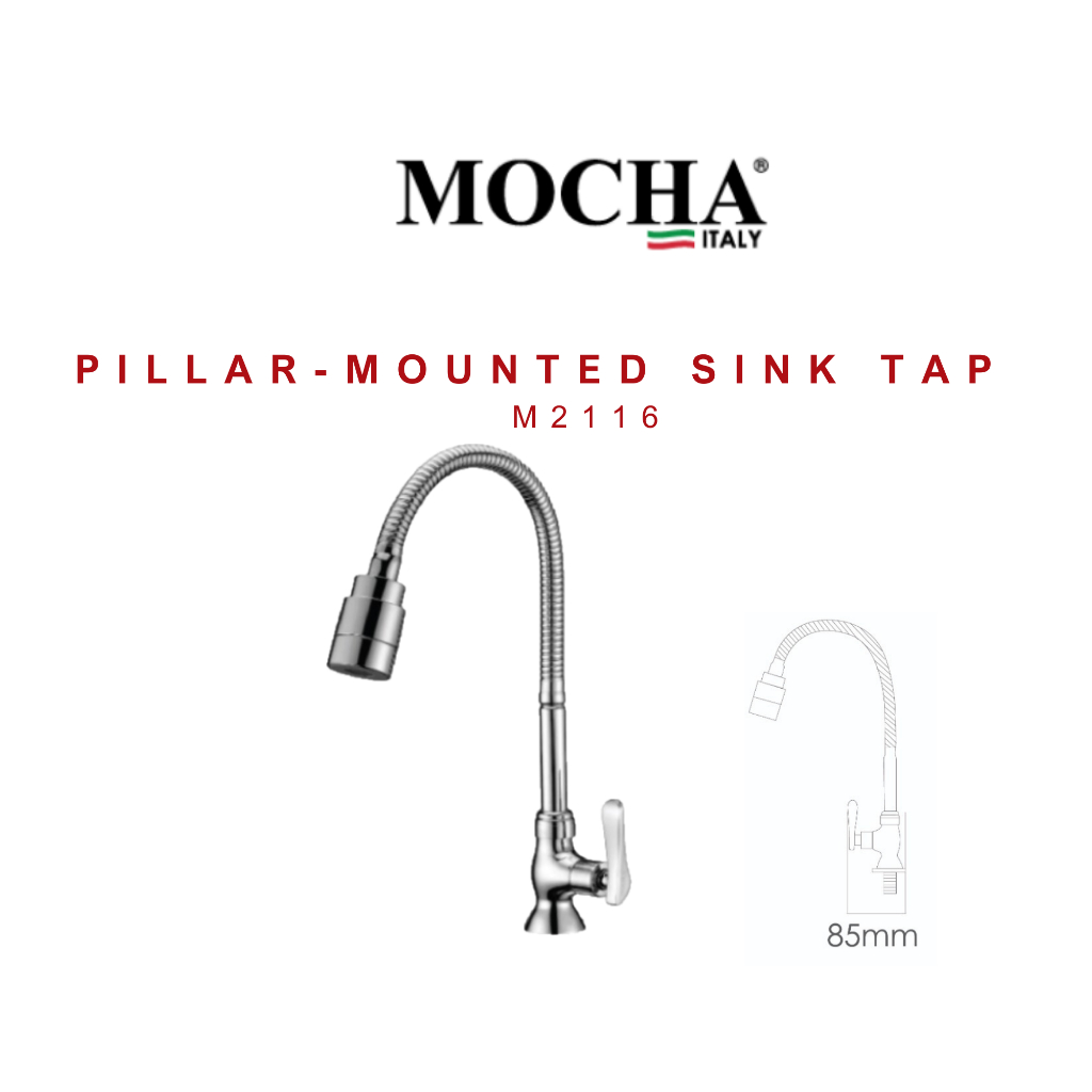 8GMART MOCHA KITCHEN FAUCET (PILLAR-MOUNTED) KITCHEN SINK TAP (SINGLE + FLEXIBLE) M2116 厨房式水龙头(立头) 单