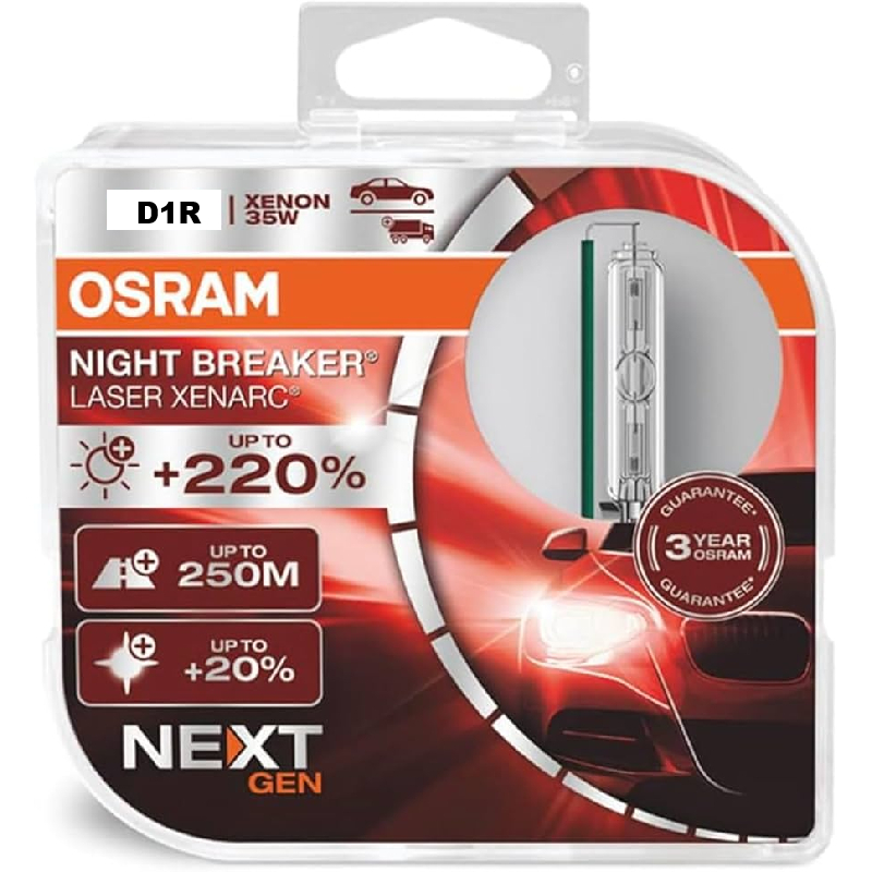 Osram หลอดไฟหน้า 6000K D1S D1R D2S D2R D3S D3R D4S D4R D8S แสงโคมไฟ HALOGEN หลอดไฟ LED