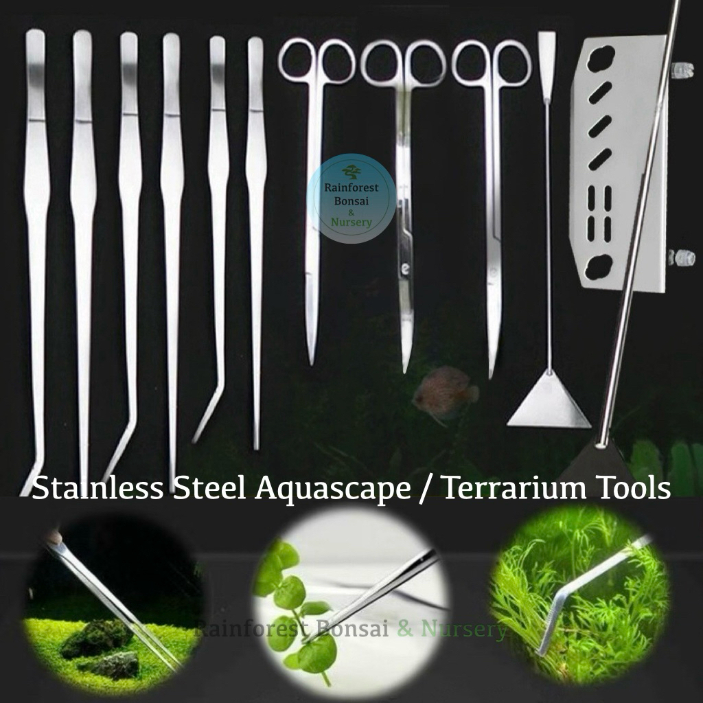Alat Akuakap / เครื่องมือ Aquascape สแตนเลส / Alat Terarium / Terrarium เครื่องมือ / เครื่องมือบํารุ