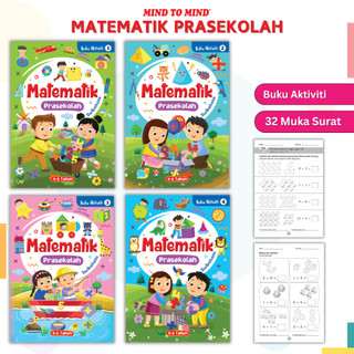 Buku Ativiti Matematik Prasekolah Dwibahasa - Buku Latihan Matematik