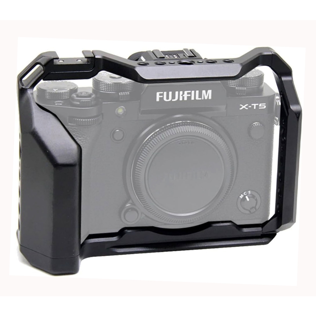 กรงกล้องสําหรับ Fujifilm X-T5 XT5 Hand Grip Case Rig Mirrorless กล้องรองเท้าเย็น Mount Arri Arca 1/4