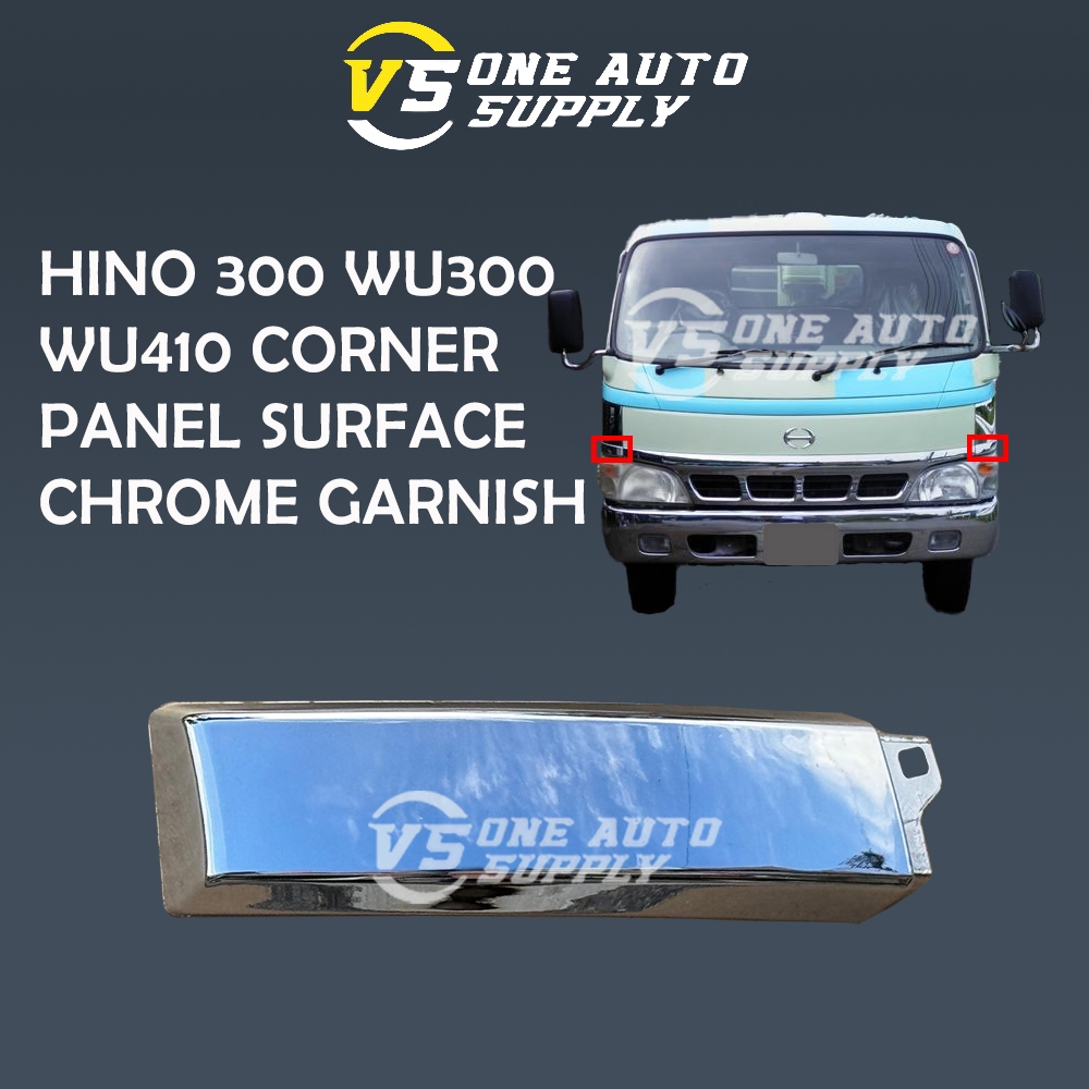 HINO 300 WU300 WU410 CORNER PANEL SURFACE CHROME GARNISH