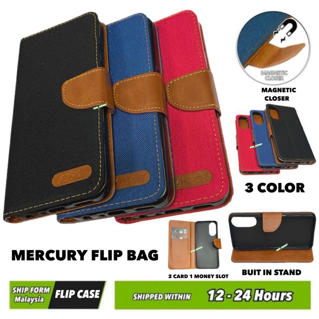 TECNO CAMON 40 PRO 5G /40 PRO 4G /30S MERCURY CARD พร้อมกระเป๋าสตางค์ FLIP SLOT BAG CASE