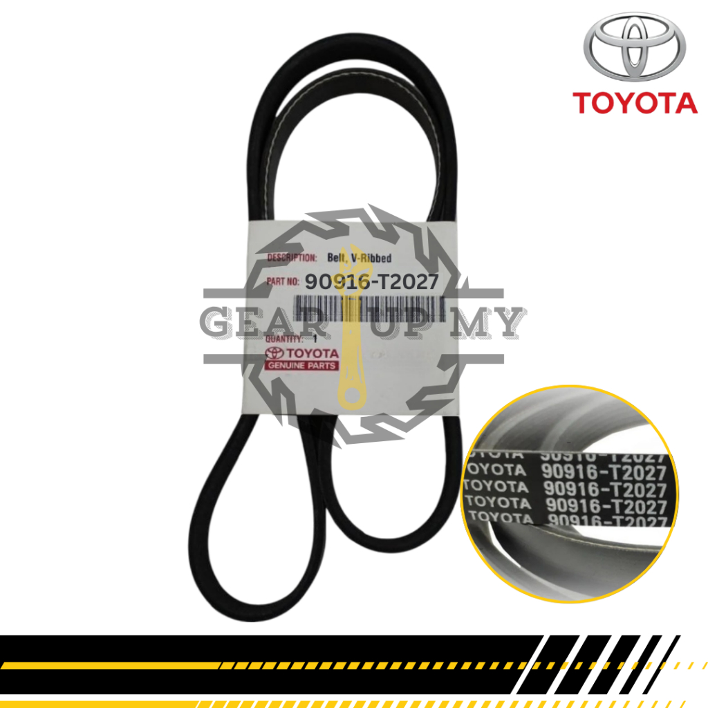 Toyota Altis / Wish / Voxy - สายพานพัดลม Toyota (90916-T2027 / 90916-02664) 6PK1230