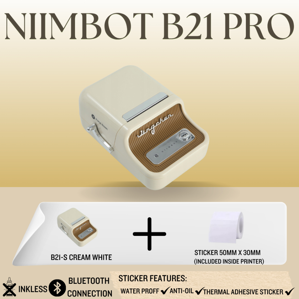 Niimbot Label Printing B21_PRO ฟรีกระดาษฉลาก 1 ม้วน