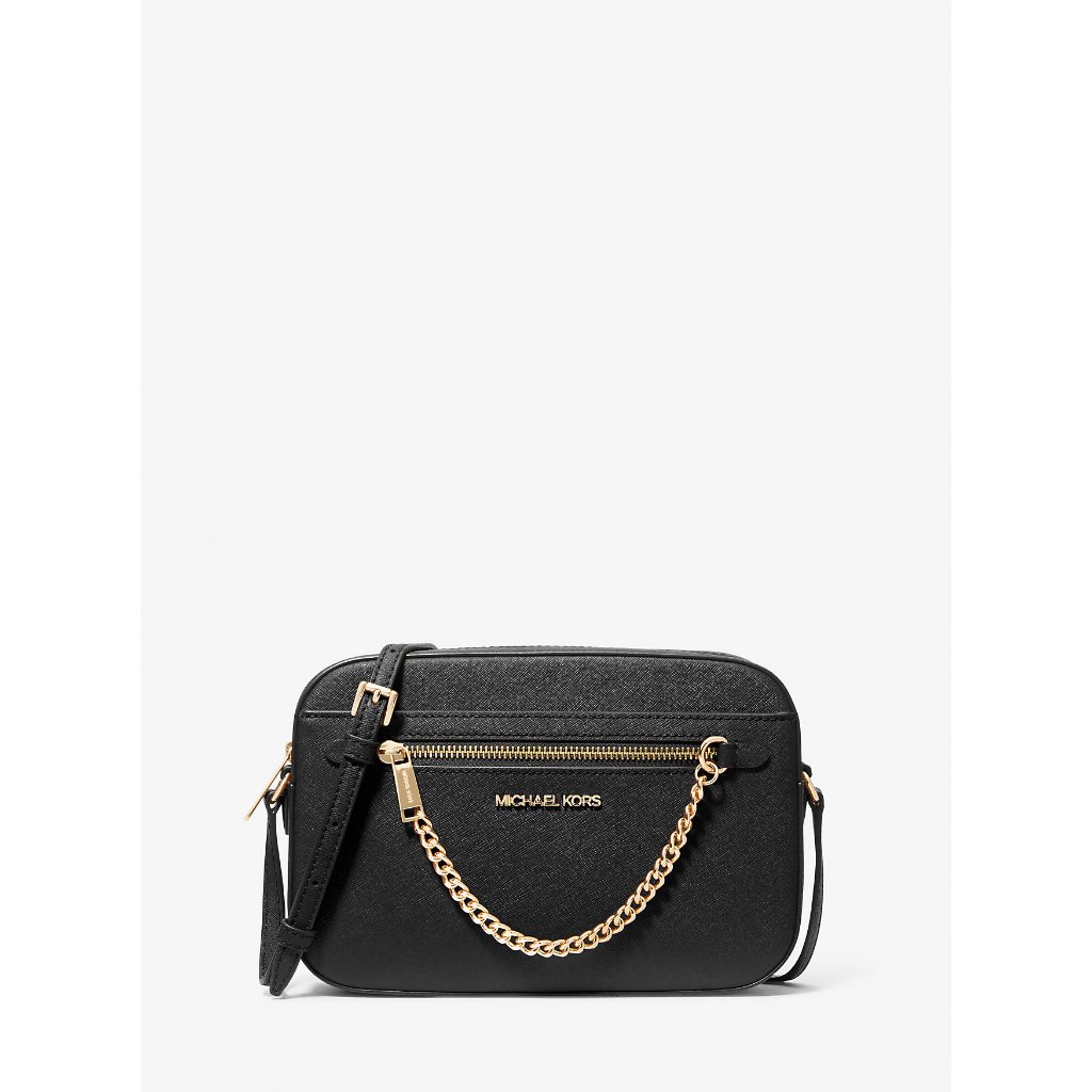Jet Set Item Large EW Zip Chain Crossbody สีดํา (GHW) (35S1GTTC7L)
