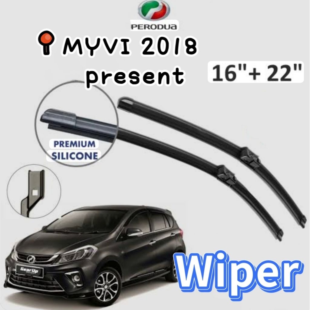 PERODUA MYVI 2018-2025 JAPAN TECHNOLOGY WIPER BLADE WINDSCREEN WIPER HUJIAN SILICONE