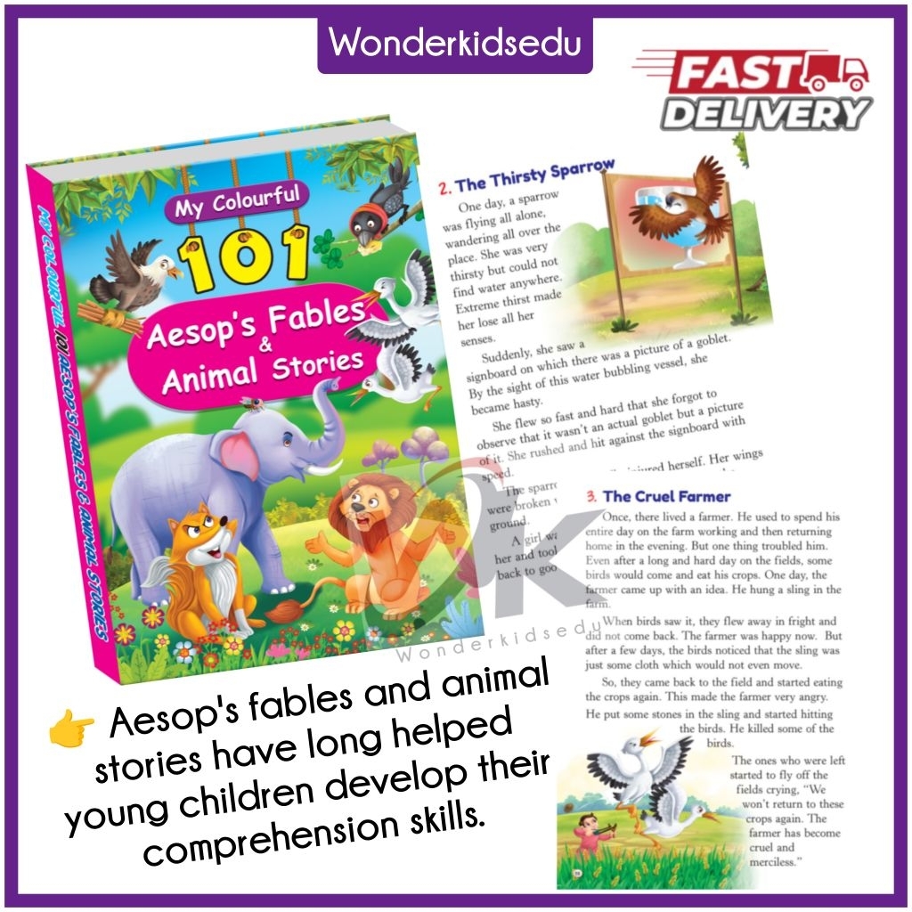 My Colourful 101 นิทานอีสปและนิทานสัตว์ หนังสือนิทานภาษาอังกฤษสําหรับเด็ก l Young Readers