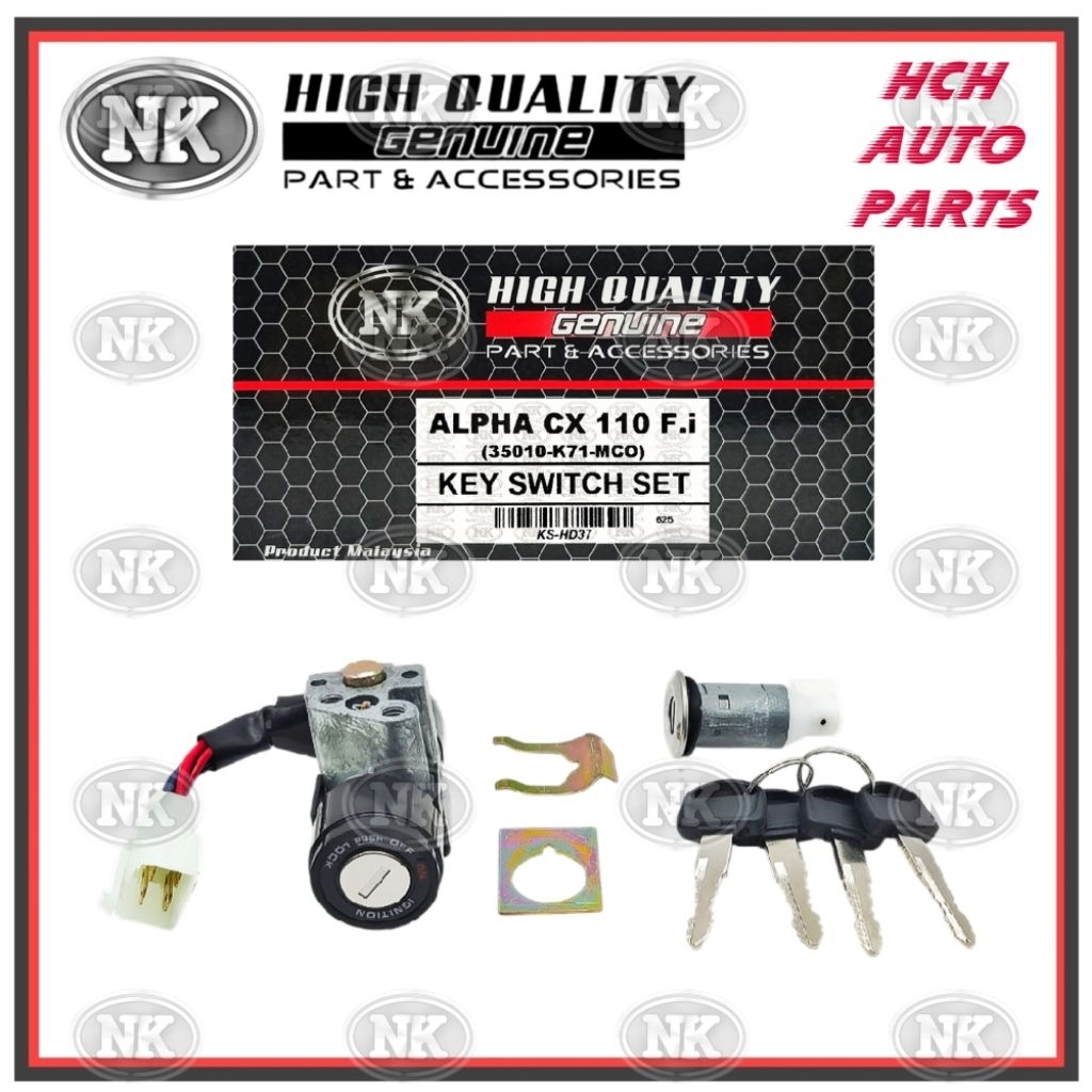 ชุดสวิตช์กุญแจ - HONDA - ALPHA CX 110 Fi - P/NO. 35010-K71-MCO (NK)