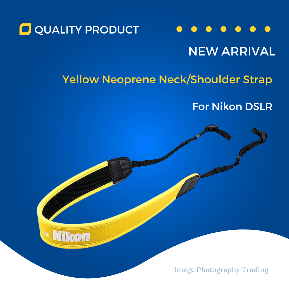สายคล้องคอ/สะพายไหล่ Neoprene สีเหลืองสําหรับ Nikon DSLR