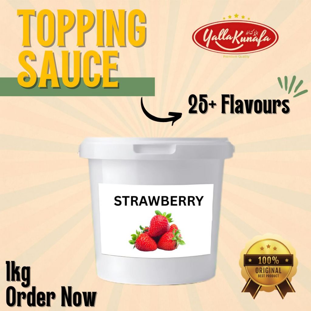 By Yalla Kunaf Strawberry Sauce คุณภาพดีที่สุด 1กก