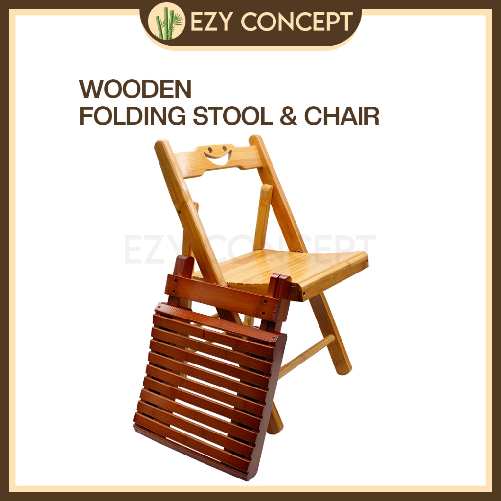 EZY - FOLDING CHILDRENS WOODEN CHAIR FOLDING CHAIR BACKREST