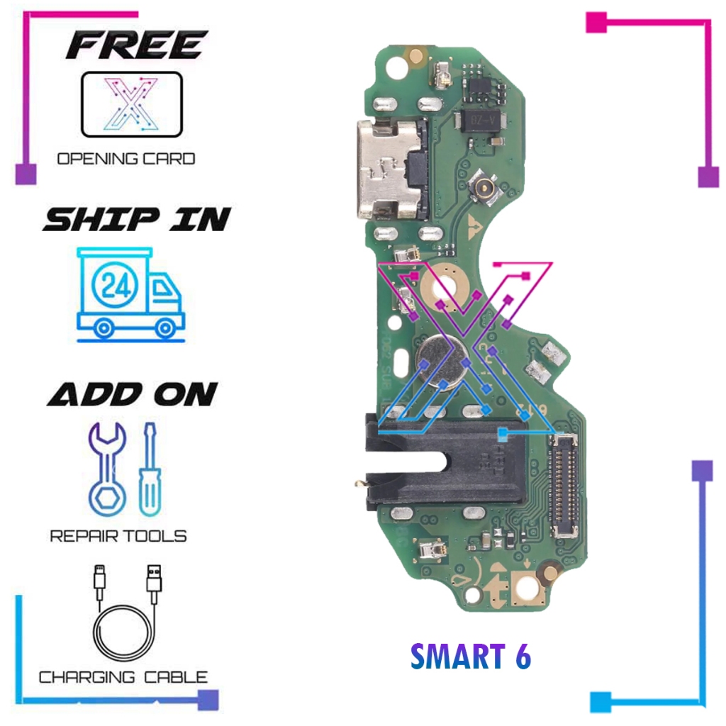 แท่นชาร์จสําหรับ Infinix Smart 6 X6511 / Itel Vision 3
