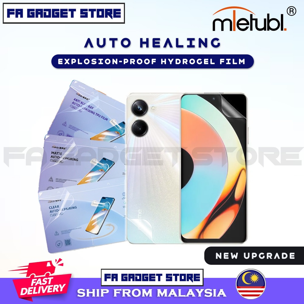 Realme 11 Pro Plus 11x 11 10 9 8 8i 7 7i Auto Healing ป้องกันการระเบิด Soft Hydrogel ป้องกันหน้าจอ