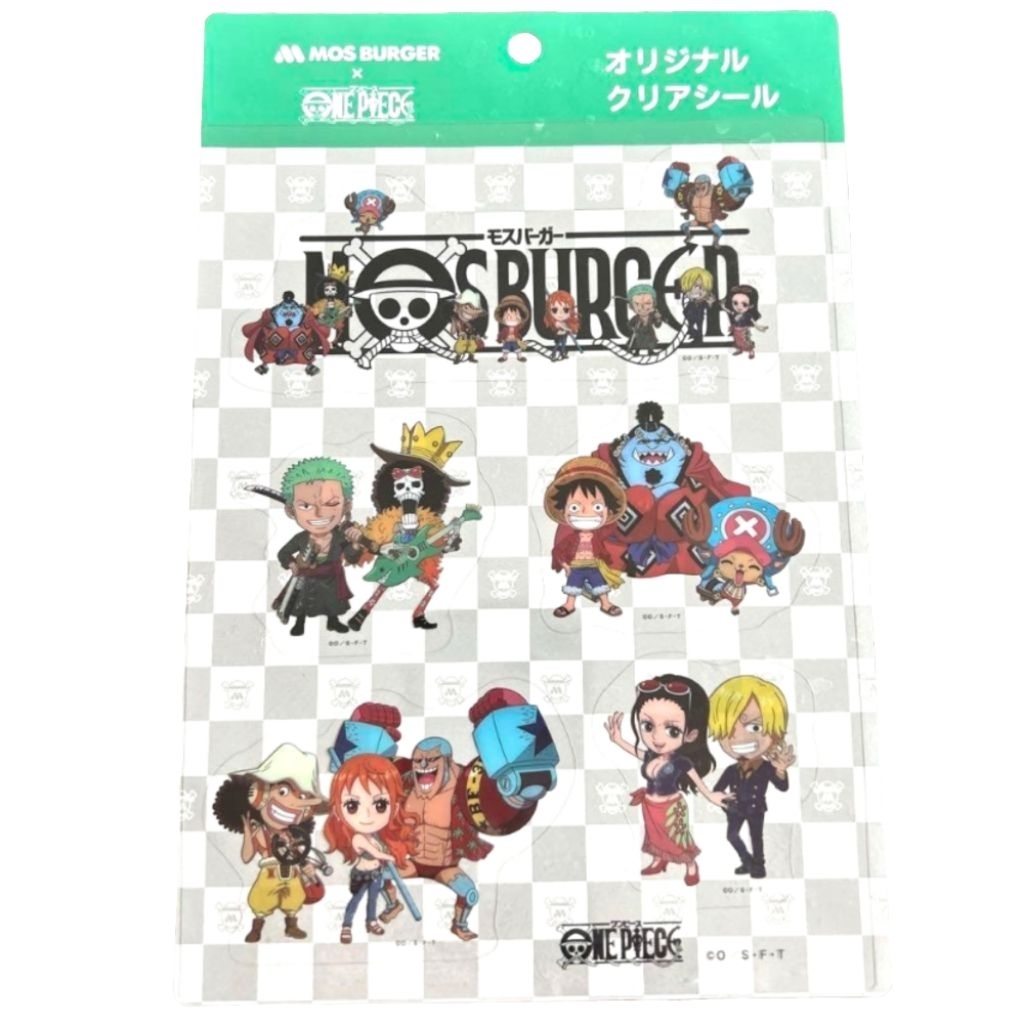 [OFFICIAL] ของแท้ One Piece x Mos Burger Clear Sticker