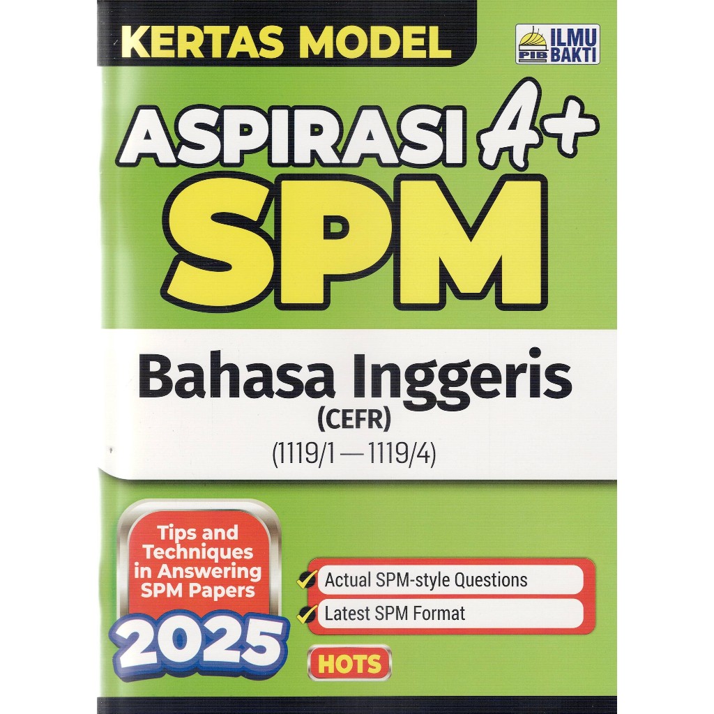หนังสือภายนอก (2025) กระดาษโมเดล ASPIRATION A+ SPM ENGLISH ( CEFR)