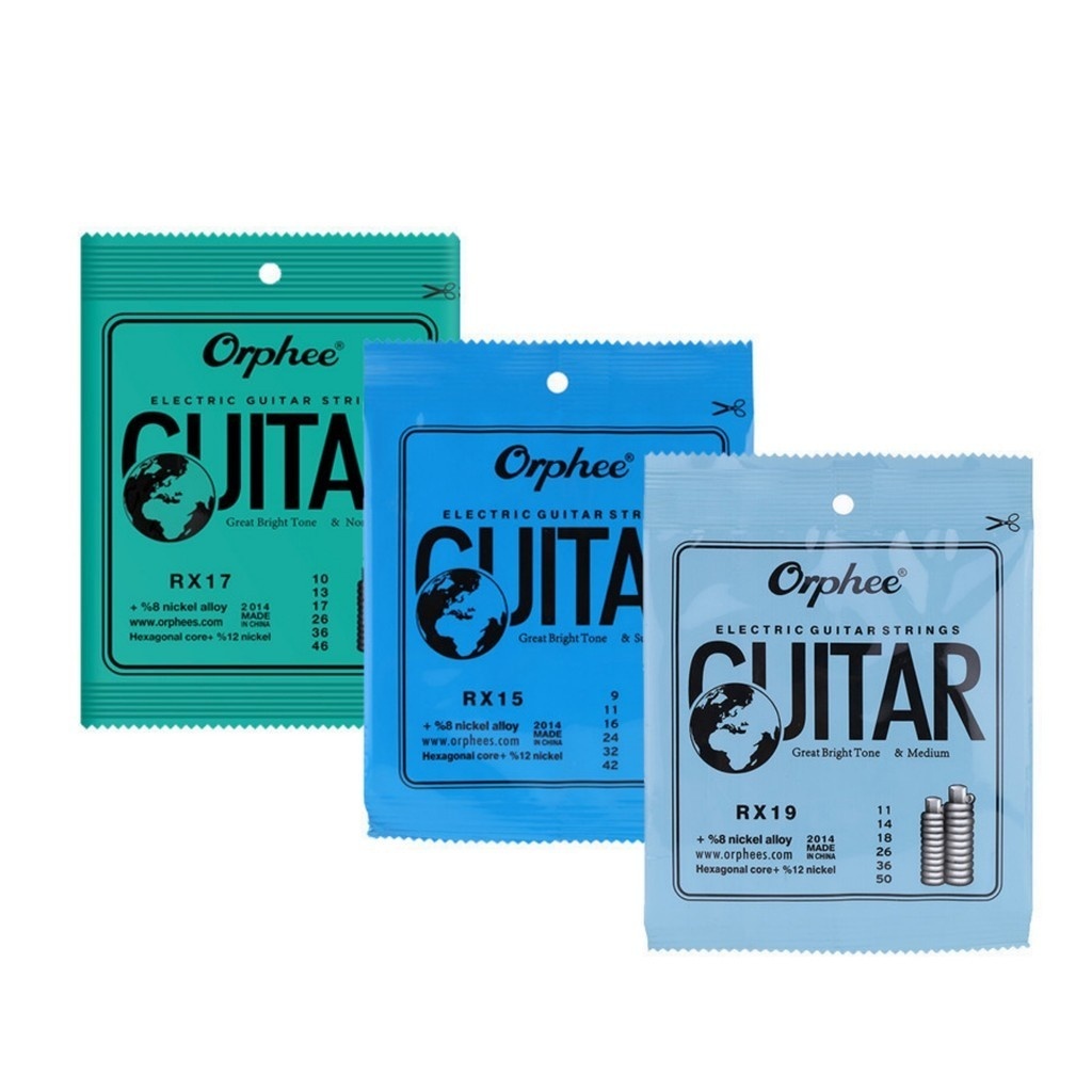 Orphee 6 ชิ้นสายกีตาร์ไฟฟ้า RX15/RX17/RX19 คุณภาพสูงทนต่อการกัดกร่อนโทนนุ่มและสดใส