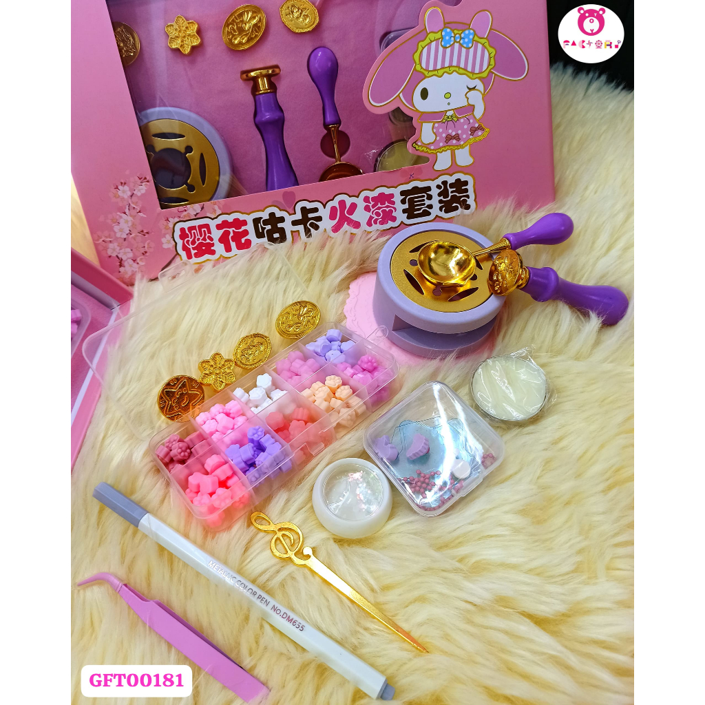 ! SAKURA WAX CARD SET SEAL WAX STAMP DIY GFT00181