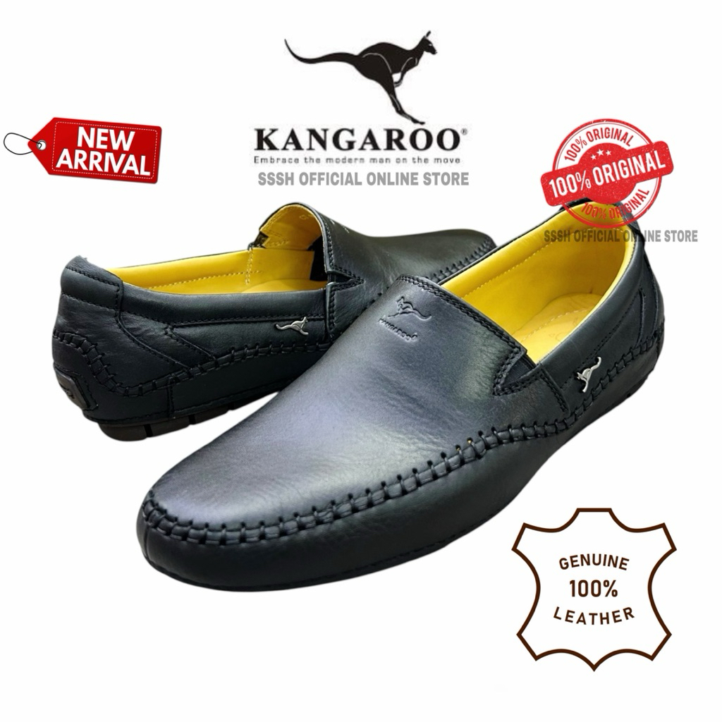 KANGAROO kasut Kulit FULL LEATHER LOAFERS FORMAL SHOES 9997